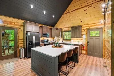 Kitchen with seating for 6