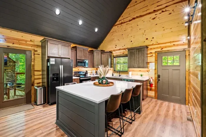 Kitchen with seating for 6