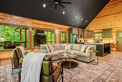 Plenty of seating in living room