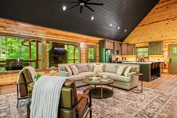 Plenty of seating in living room