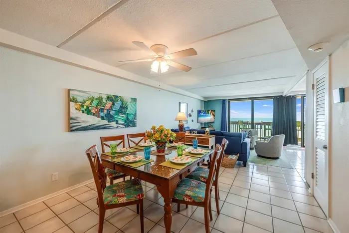 Open concept dining and living area