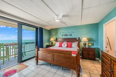 Wake up to beach views from the king bed