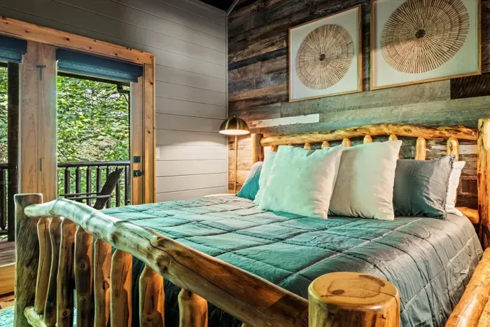 King Bedroom with direct access to covered porch