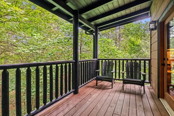 Large covered deck on both levels
