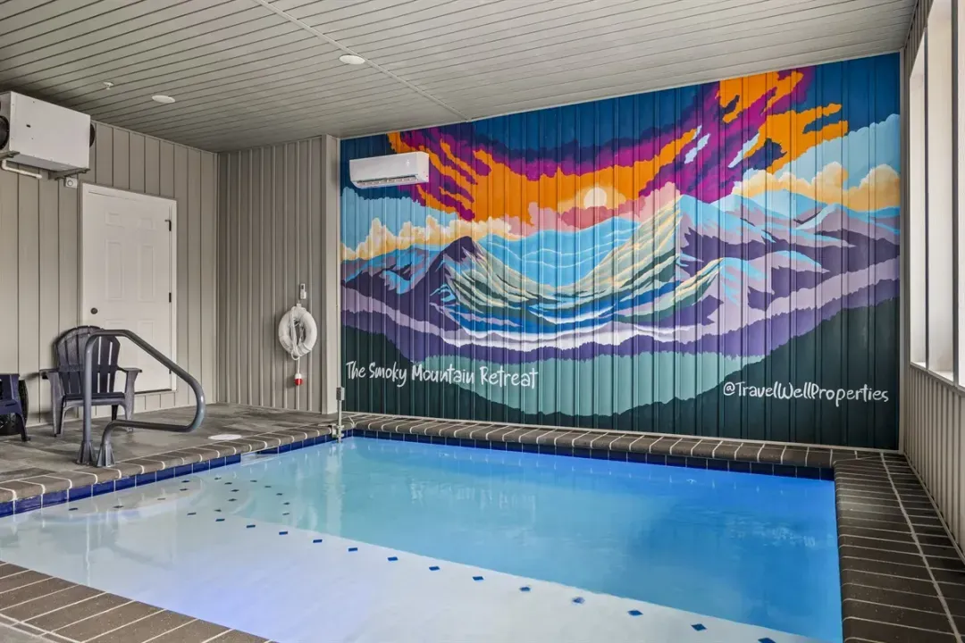 8'X14' pool with a 4'X14' shallow end with 10'' of water for kids