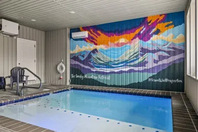 8'X14' pool with a 4'X14' shallow end with 10'' of water for kids