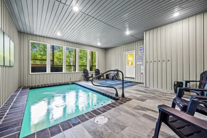 8’x 14’ indoor pool heated to 84 degrees year round