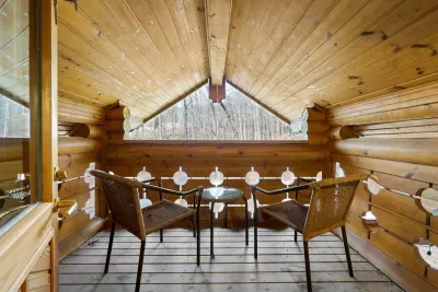 Deck on third level next to the loft area.