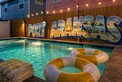 Take a dip in the large, private pool