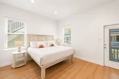 King Bed in room with bunk bed