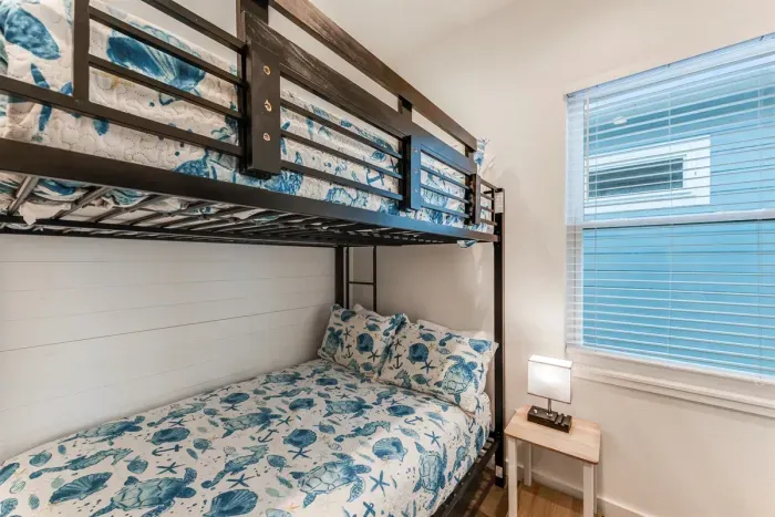 Bunk bed bedroom perfect for kids.