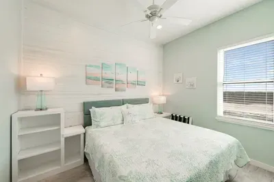 Stylish retreat featuring marine accents and cozy details