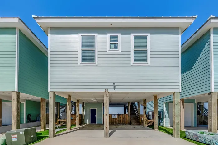 Elevated beach home with modern design
