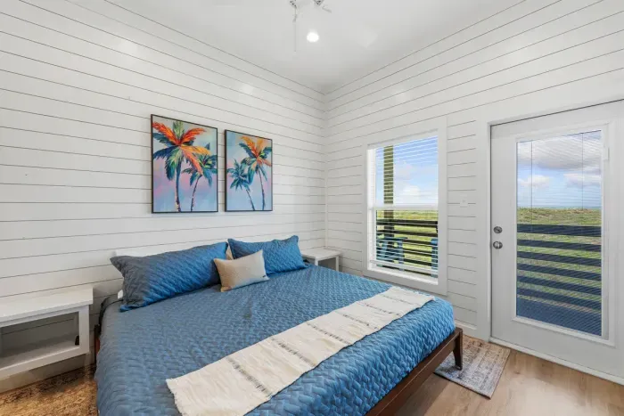 A bright and peaceful room designed for deep relaxation. Step straight outside to check the morning weather or unwind in total quiet.
