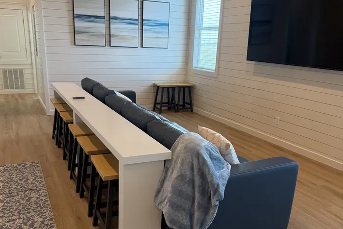 Extra seating where it matters most. Perfect for movie night overflow, a casual buffet setup, or a dedicated snack station.
