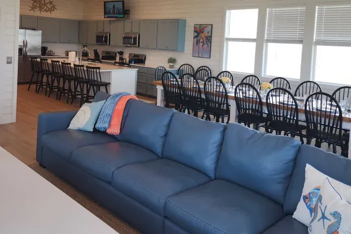 The ultimate destination for your next family reunion or group trip. This room ensures no one is left out of the fun, offering tons of space to spread out or gather together.