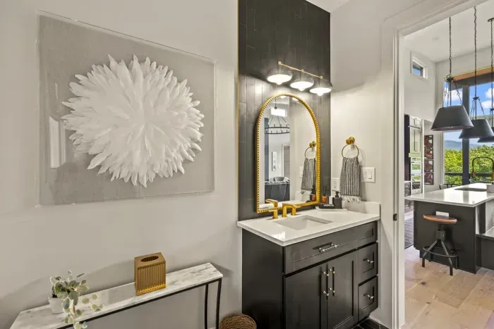 Half bath on main floor next to kitchen