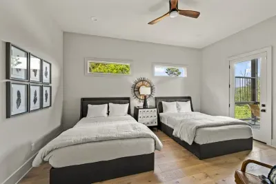 Two queen beds with ensuite bathroom