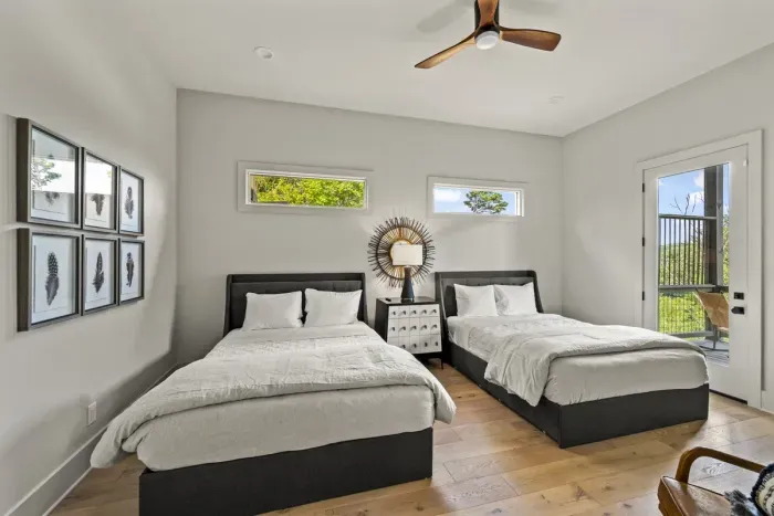 Two queen beds with ensuite bathroom