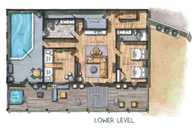 Layout of the lower level
