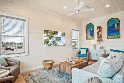 Spacious living area with with Smart TV