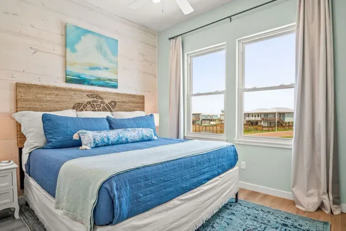 One of two master bedrooms with king bed and ensuite bathroom