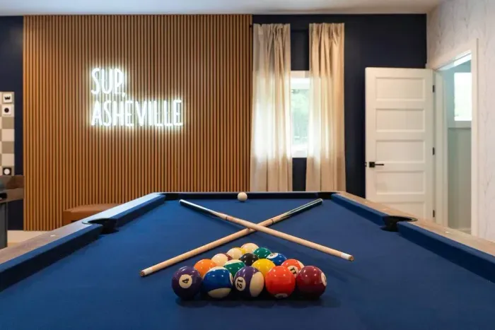 Start with a game of pool in the spacious game room, where plenty of other fun options like shuffleboard, foosball, and classic arcade games await just beyond.