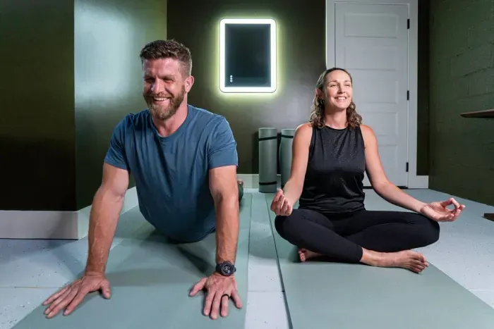 Enjoy a quiet spot to stretch and recharge with yoga mats, light weights and exercise bands—perfect for a little wellness anytime during your stay.