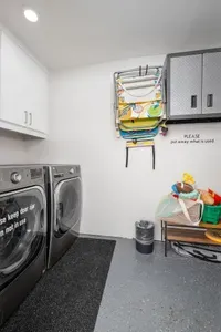 In-unit washer and dryer with everything you need to keep your wardrobe fresh throughout your stay!