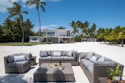 Catch morning views of the dolphins here while drinking coffee