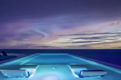 AMAZING sunsets in the pool