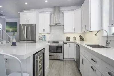 Immaculate white kitchen with everything you need