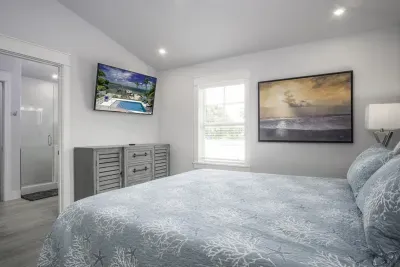 Comfortable bedding and larger ensuite for master