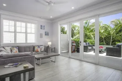 Living room opens to amazing outdoor space