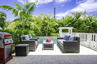 Entertain outside with the pool and BBQ