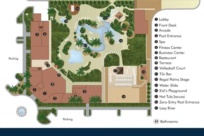 Regal Palms Clubhouse Map