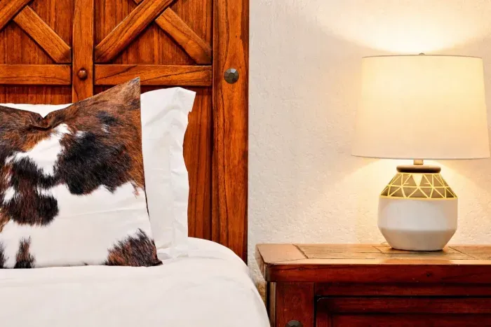Warm bedside lighting for restful nights