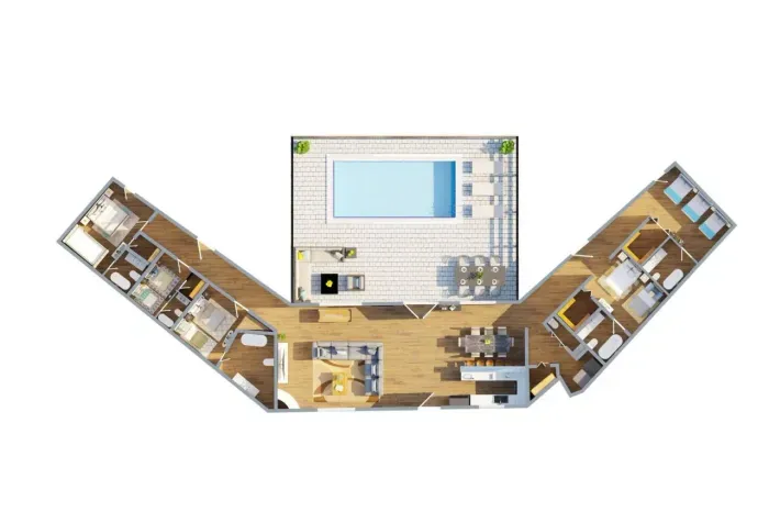 Experience ultimate comfort and connectivity with our thoughtfully designed floor plan. The West & East wings are seamlessly connected by the home's hub - the kitchen and family room-making it easy to gather together or find a quiet corner to relax.