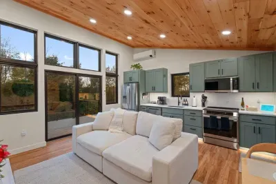 Relax and soak up the sunlight or watch your favorite movie on the spacious and cozy love seat. 