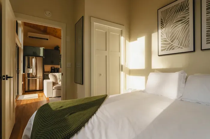 The large windows allow all the natural light you need.