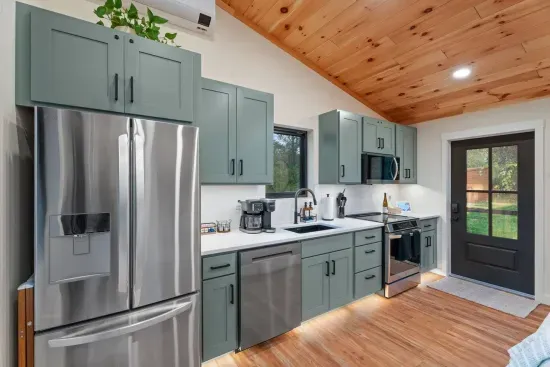 Full size kitchen in a tiny house.