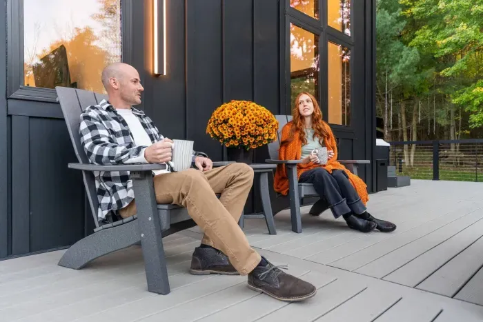 Start your day wrapped in a cozy blanket, sipping coffee on the deck while taking in the fresh air and watching birds soar above.