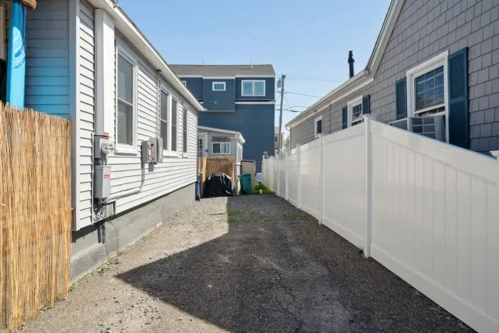 Parking next to the front cottage