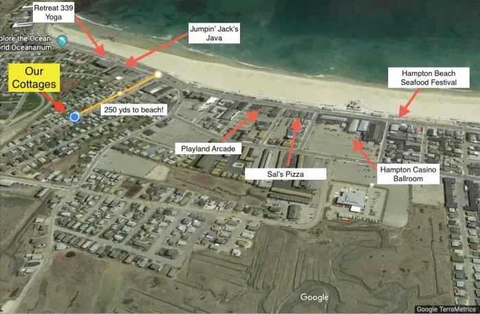 Location, location, location! Our cottages are just steps from the beach, restaurants and entertainment, yet tucked away in a local residential area for a quiet night's sleep!