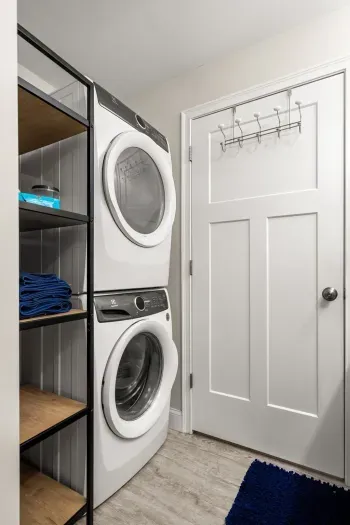 In-unit stackable washer/dryer