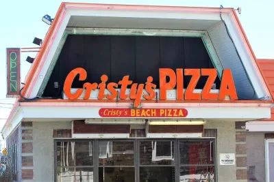 The infamous Cristy's Pizza... AKA "beach pizza".