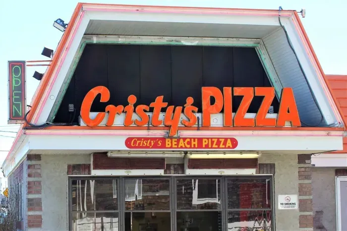 The infamous Cristy's Pizza... AKA "beach pizza".