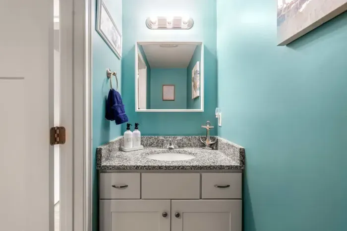 Half bathroom off the kitchen