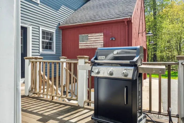 The grill located off of the farmers porch