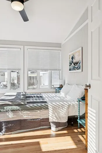 Bedroom #2 with a full bed. Plenty of natural light here also and clean linens are provided!